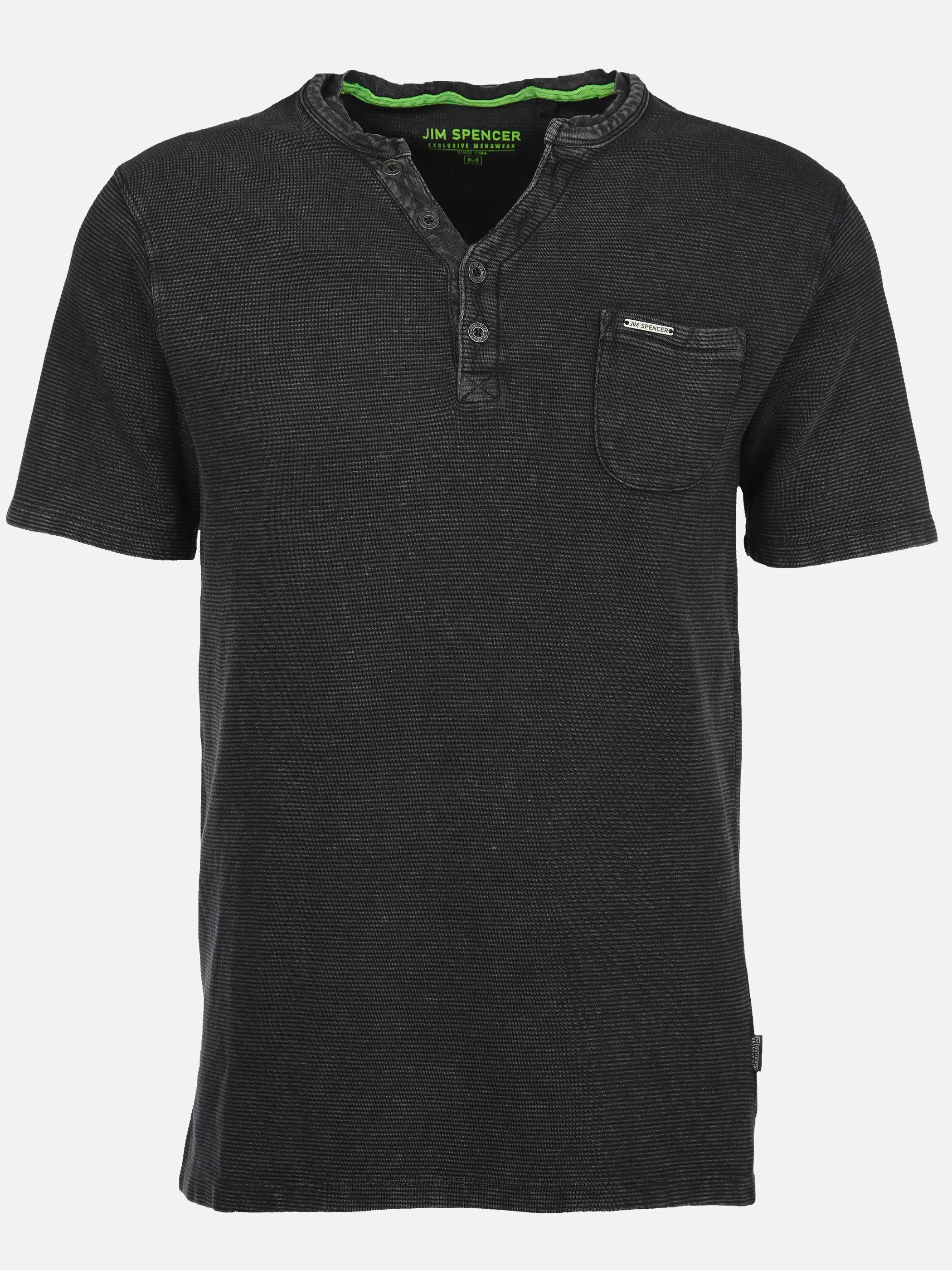 Jim Spencer He. Henleyshirt 1/2 Arm ottoman Grau 910840 GRAPHIT 1